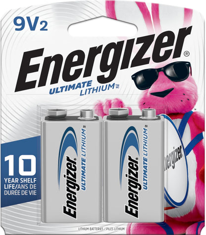 9V Batteries, Ultimate Lithium, Original Version, 2 Count